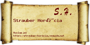 Strauber Horácia névjegykártya